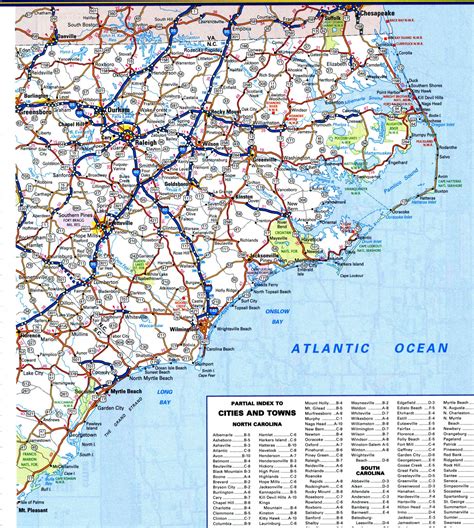 South Carolina Road Map